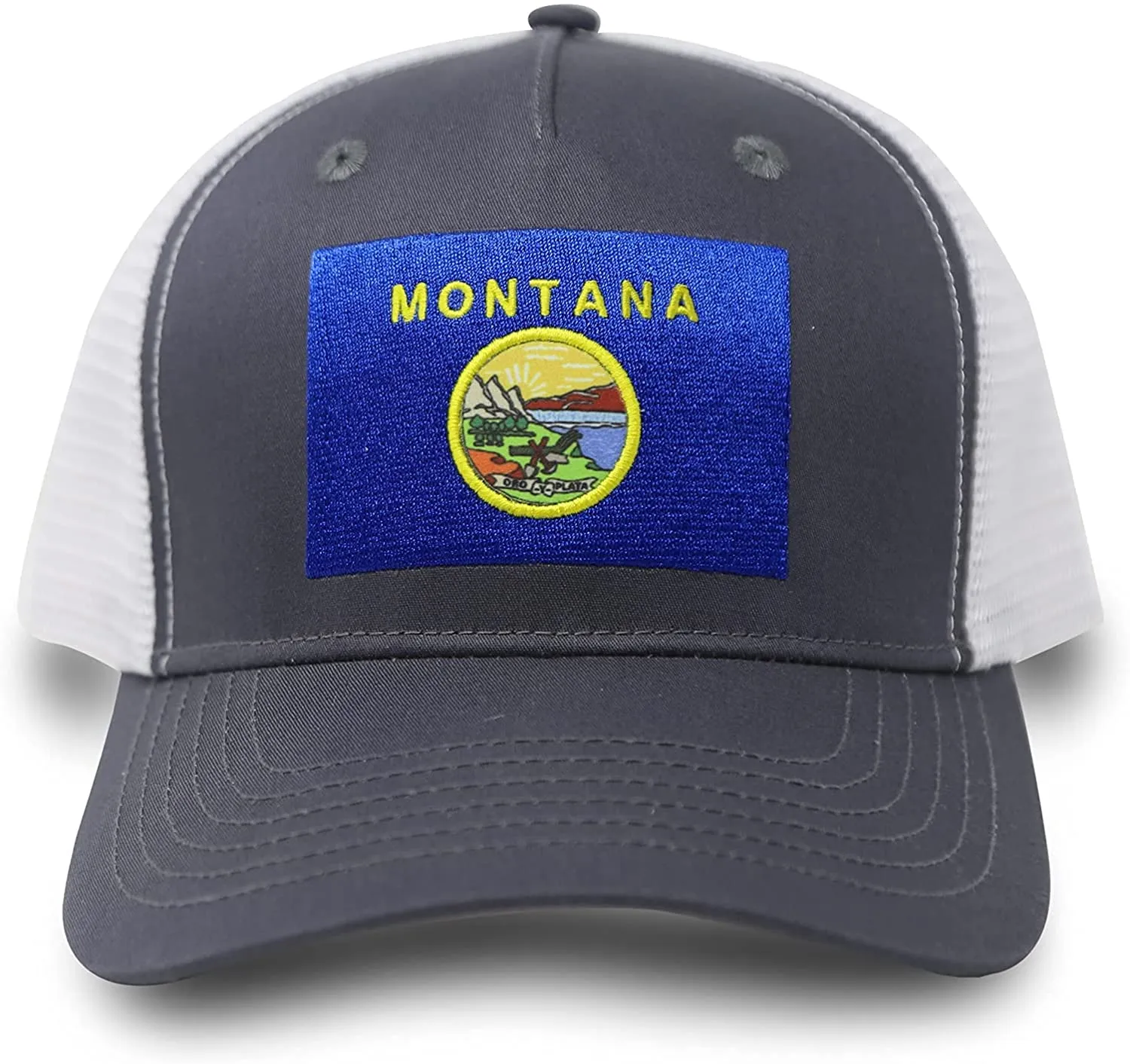 Montana State Flag Baseball, Snapback Hat Adjustable One Size Hat - International Tie
