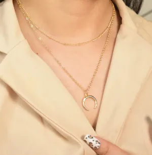 Moon Two Layer Necklace