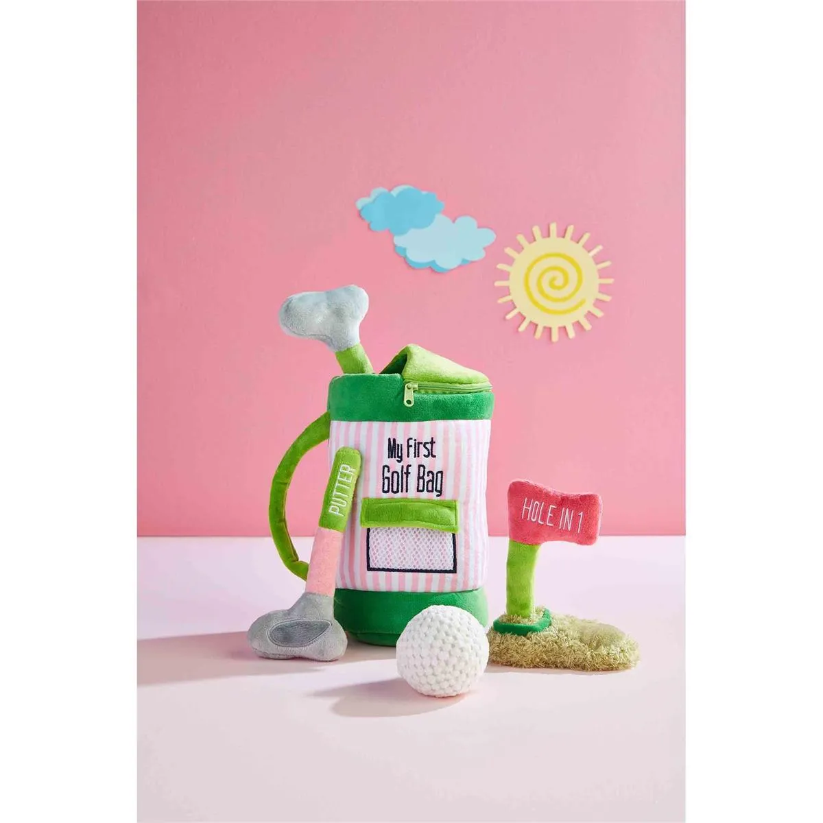 Mud Pie Pink Golf Plush Set
