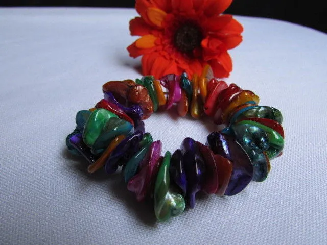 Multicolor Stone Beads Elastic Bracelet
