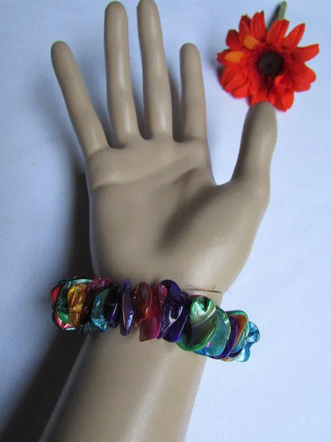 Multicolor Stone Beads Elastic Bracelet