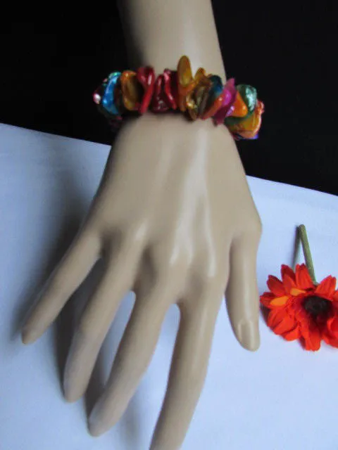 Multicolor Stone Beads Elastic Bracelet