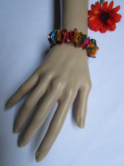 Multicolor Stone Beads Elastic Bracelet