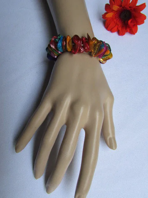Multicolor Stone Beads Elastic Bracelet