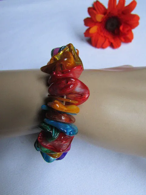 Multicolor Stone Beads Elastic Bracelet
