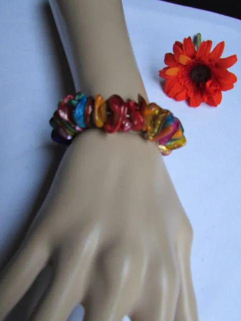 Multicolor Stone Beads Elastic Bracelet