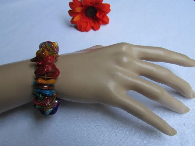 Multicolor Stone Beads Elastic Bracelet