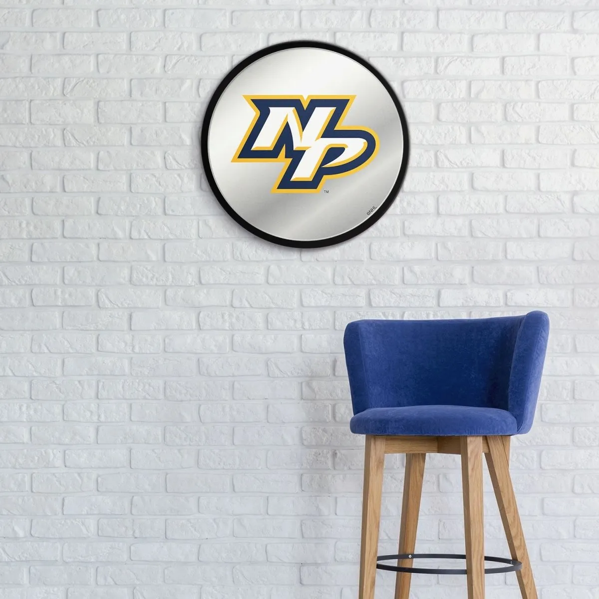 Nashville Predators: Secondary Logo - Modern Disc Mirrored Wall Sign