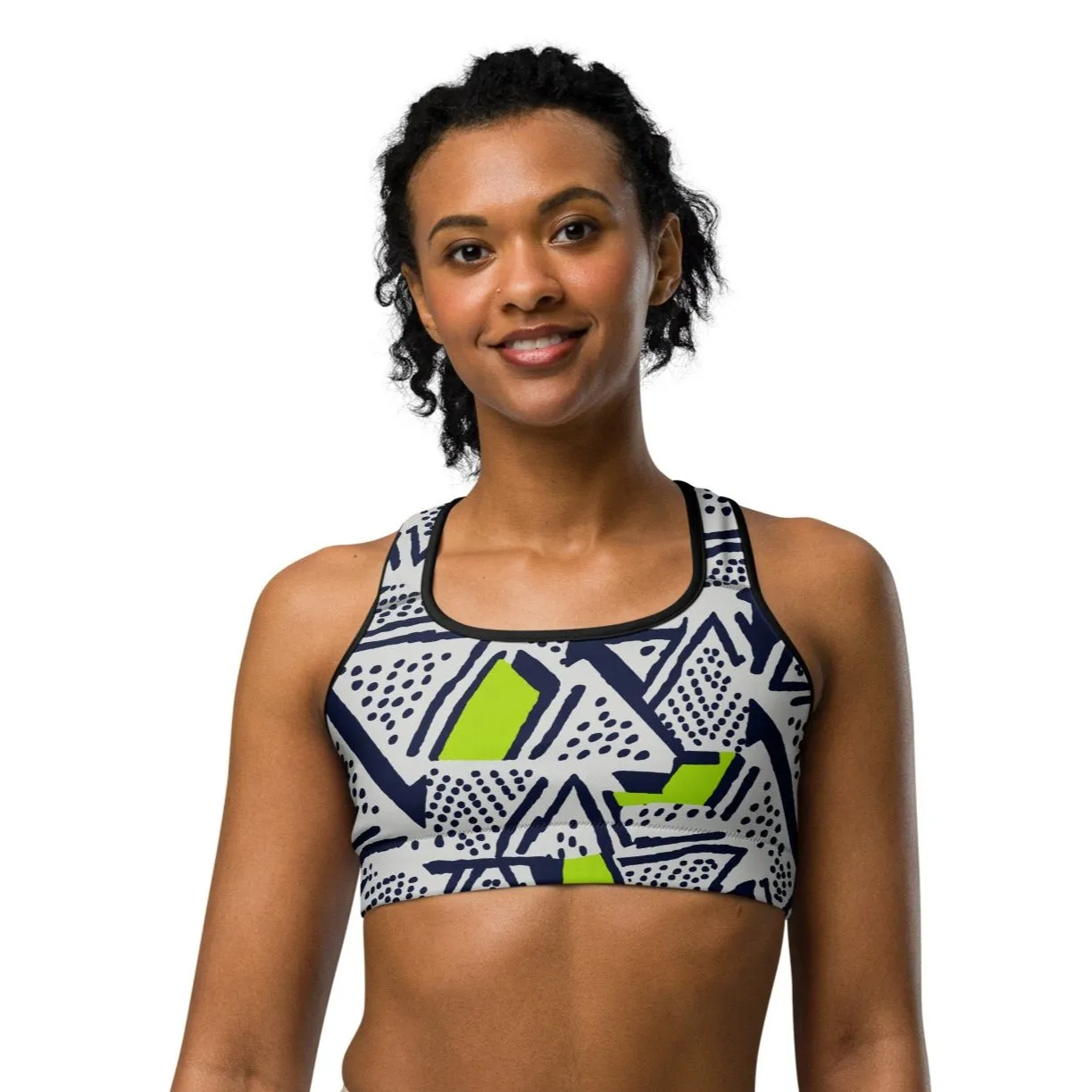 Neo-Tribal Pulse Sports Bra