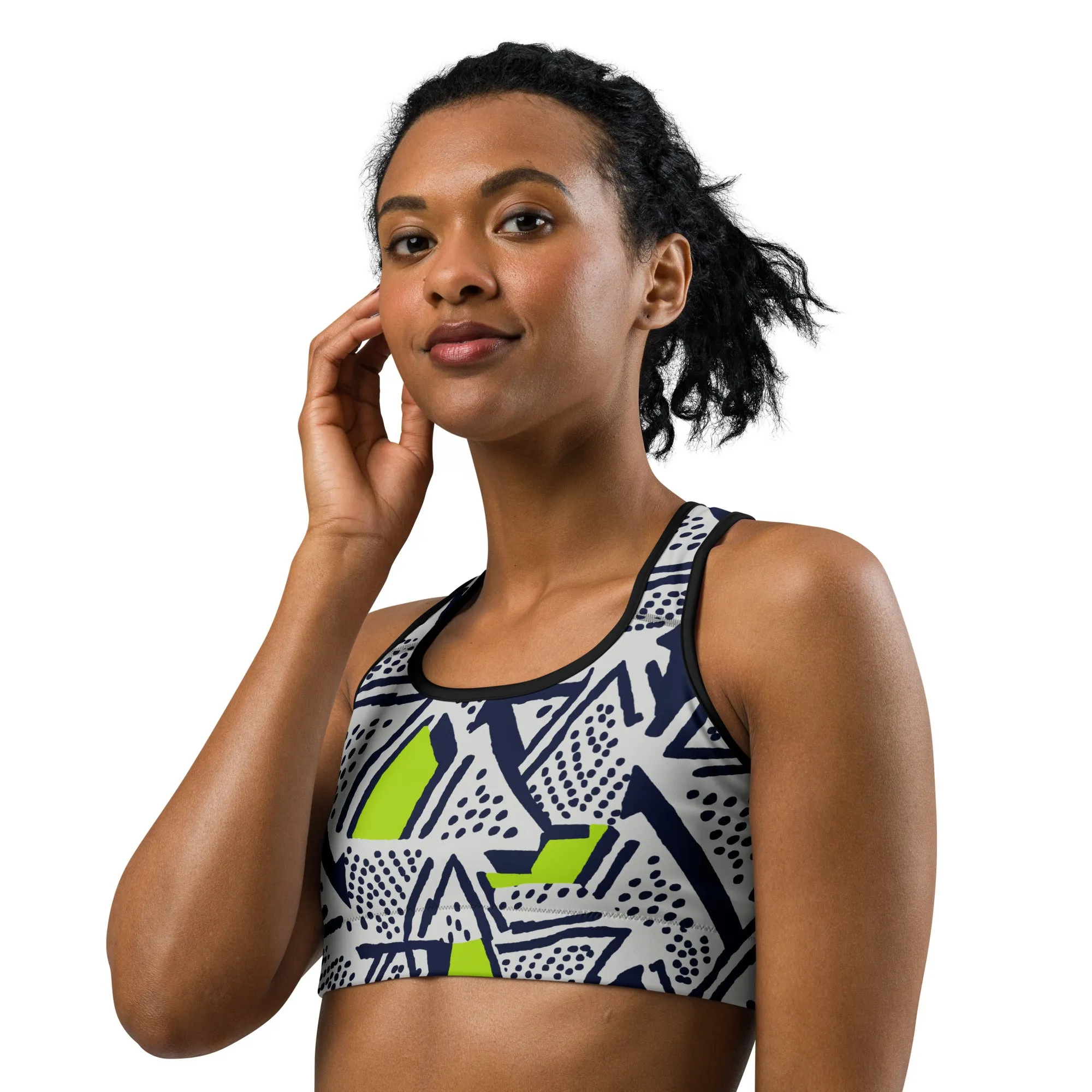 Neo-Tribal Pulse Sports Bra