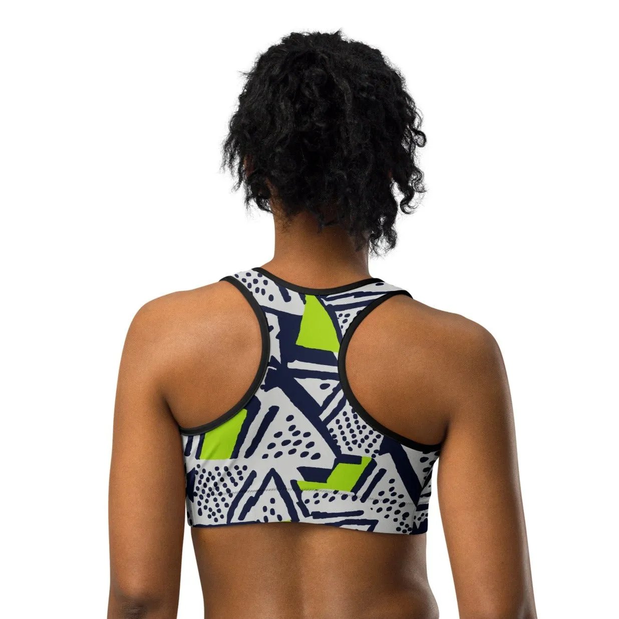 Neo-Tribal Pulse Sports Bra