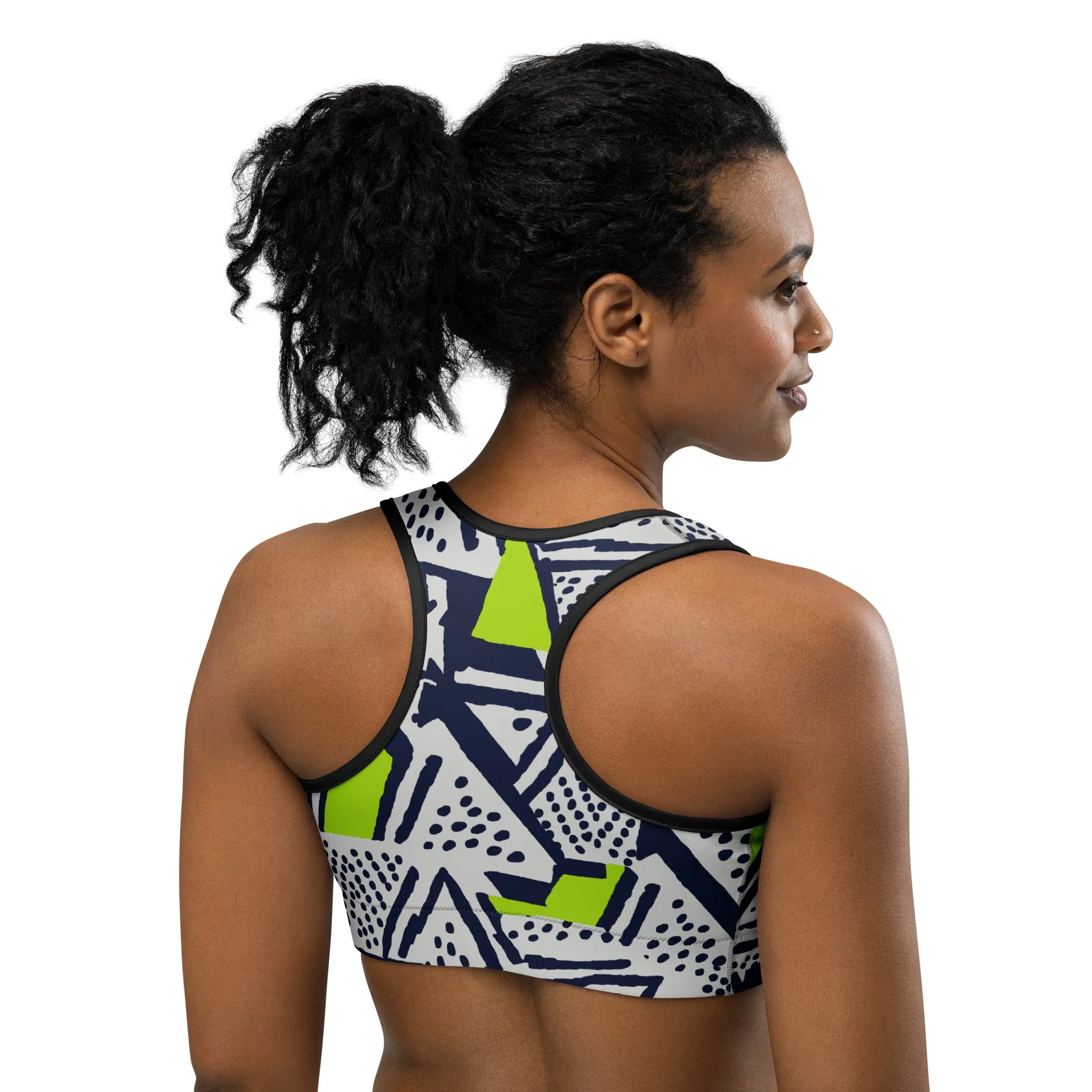 Neo-Tribal Pulse Sports Bra