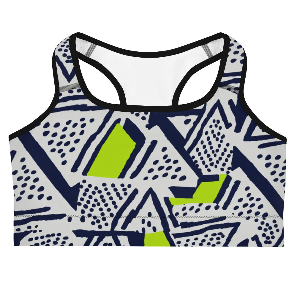 Neo-Tribal Pulse Sports Bra