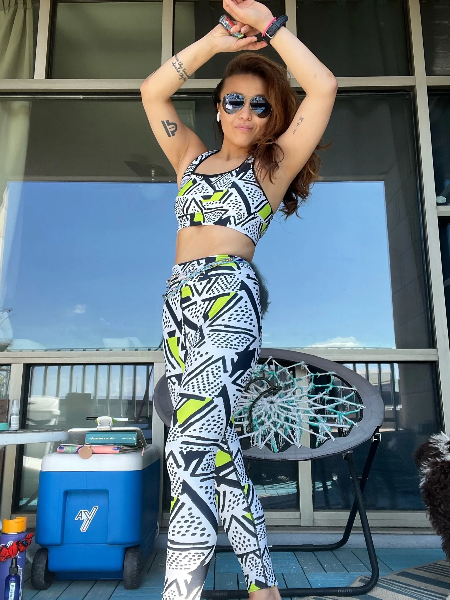Neo-Tribal Pulse Sports Bra