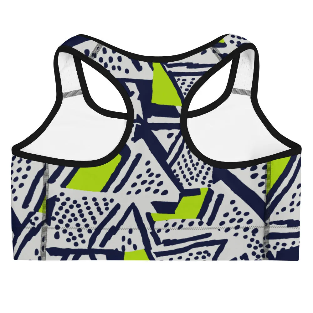 Neo-Tribal Pulse Sports Bra