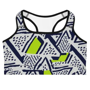 Neo-Tribal Pulse Sports Bra