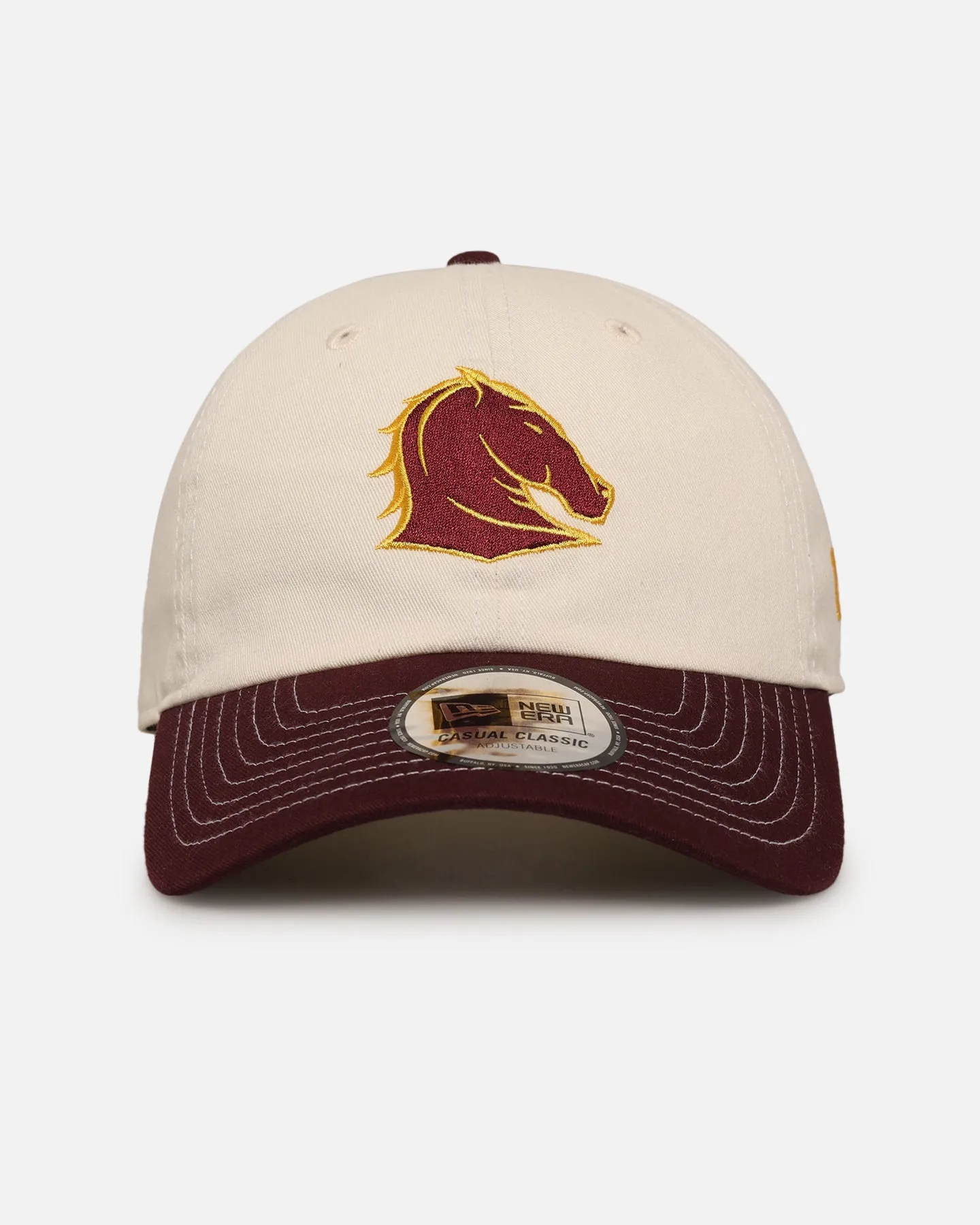 New Era Brisbane Broncos 'NRL 2-Tone 2025 Collection' Casual Classic Strapback Chrome White