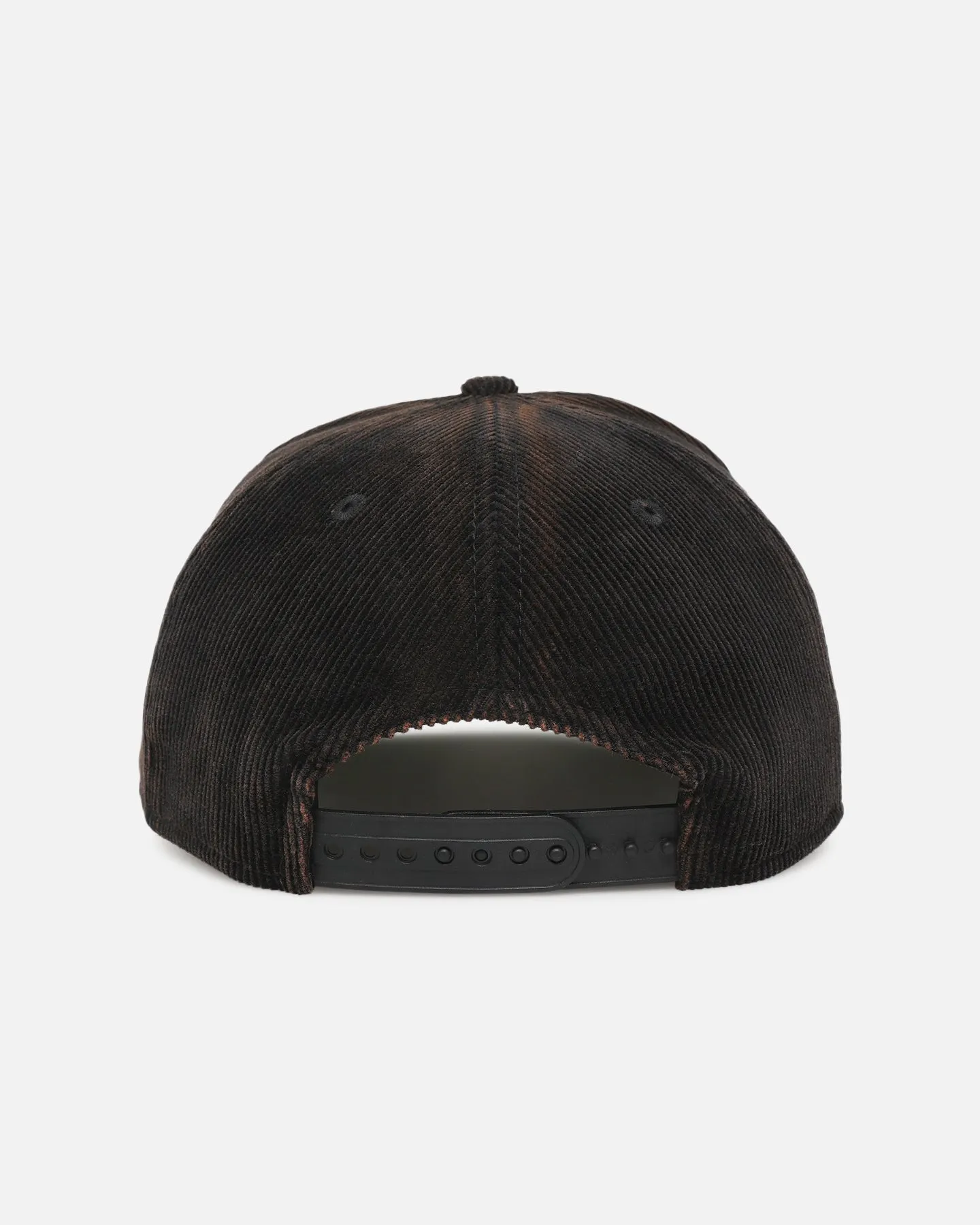 New Era Canterbury-Bankstown Bulldogs 'NRL Golfer Washed Black' Pre-Curved Corduroy Golfer Snapback Washed Black
