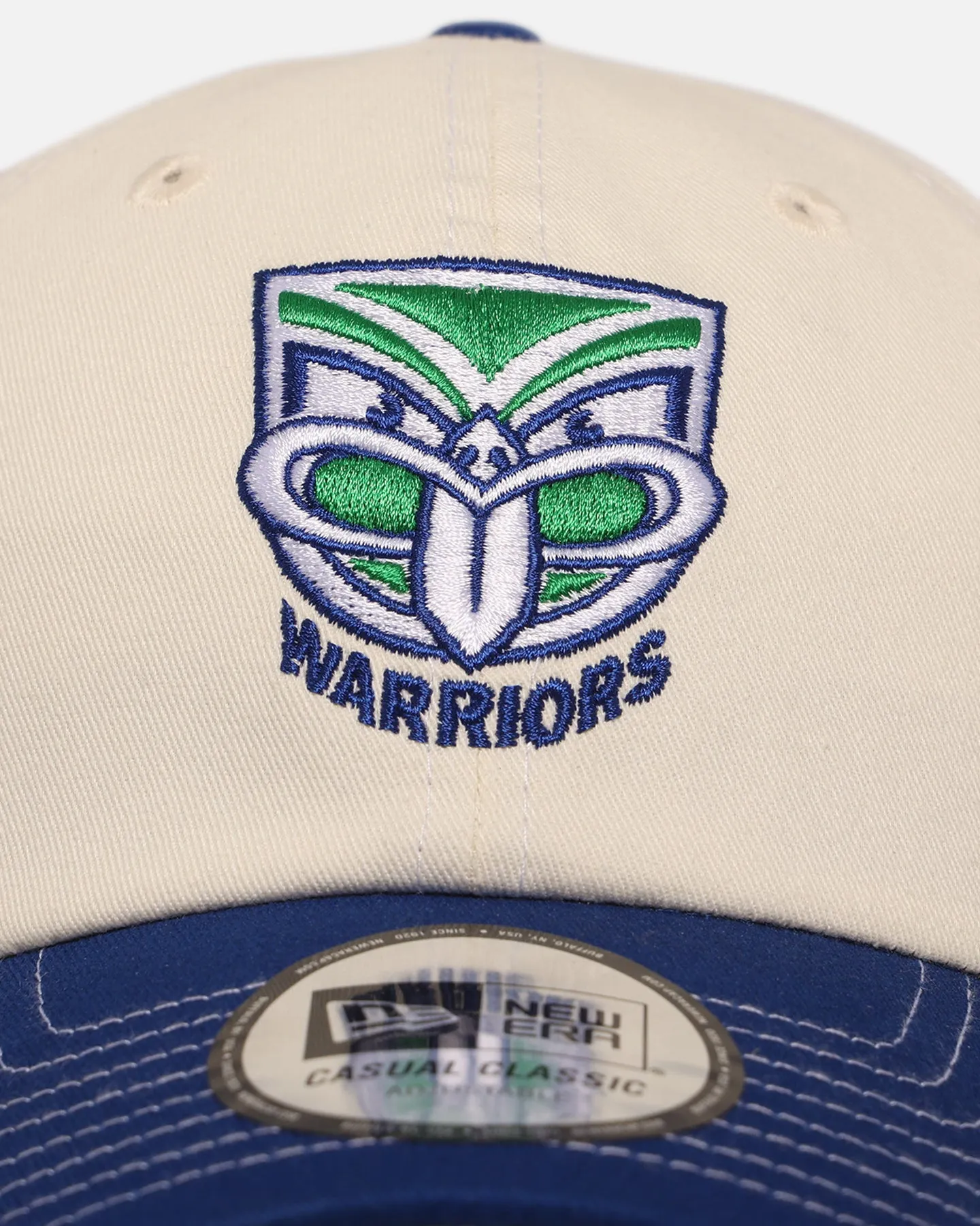 New Era New Zealand Warriors 'NRL 2-Tone 2025 Collection' Casual Classic Strapback Chrome White
