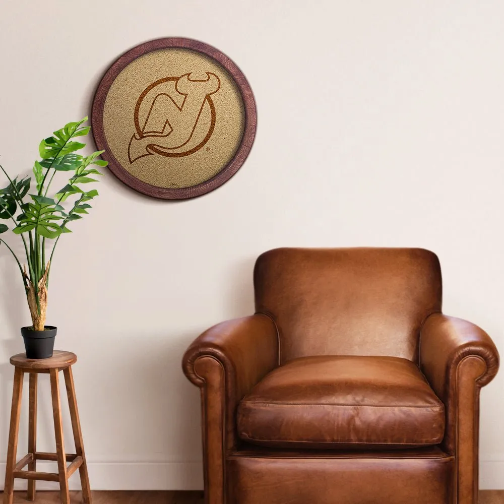 New Jersey Devils: Barrel Top Cork Note Board