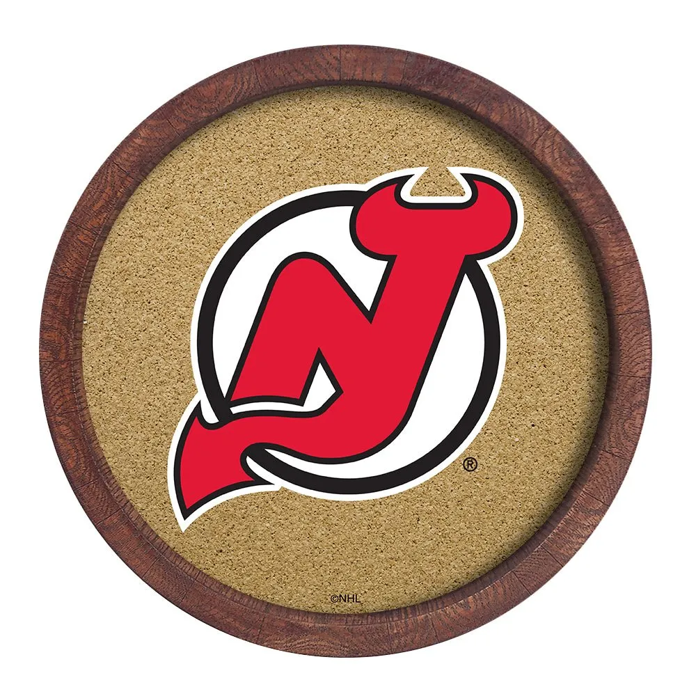 New Jersey Devils: Barrel Top Cork Note Board