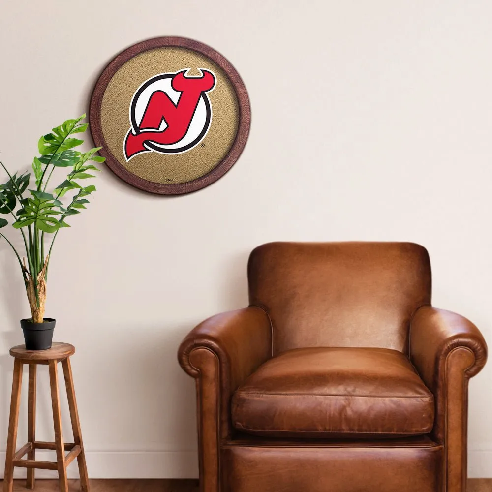New Jersey Devils: Barrel Top Cork Note Board