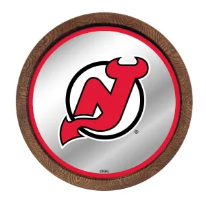 New Jersey Devils: Mirrored Barrel Top Wall Sign