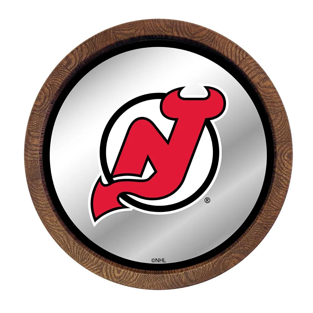 New Jersey Devils: Mirrored Barrel Top Wall Sign