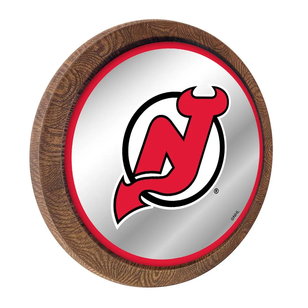 New Jersey Devils: Mirrored Barrel Top Wall Sign