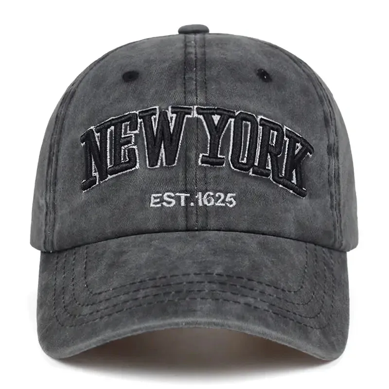 New York Embroidery Baseball Cap - Men's Cotton Hip Hop Snapback Cap for Outdoors Casual Travel, Women's Hat