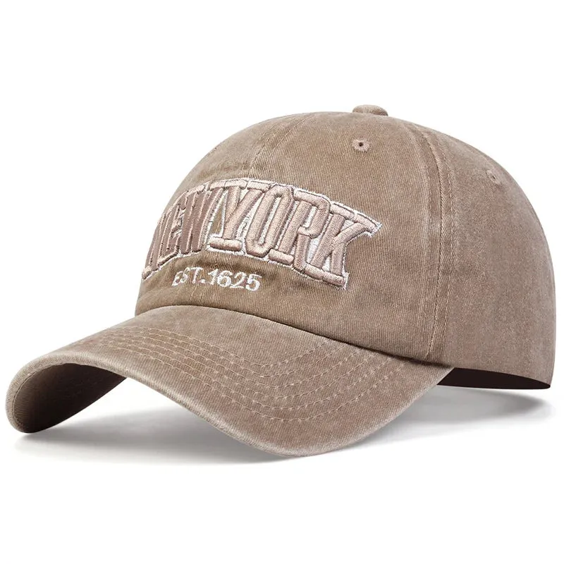 New York Embroidery Baseball Cap - Men's Cotton Hip Hop Snapback Cap for Outdoors Casual Travel, Women's Hat