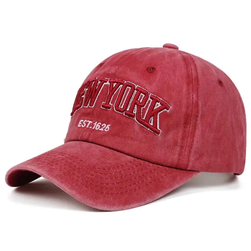 New York Embroidery Baseball Cap - Men's Cotton Hip Hop Snapback Cap for Outdoors Casual Travel, Women's Hat