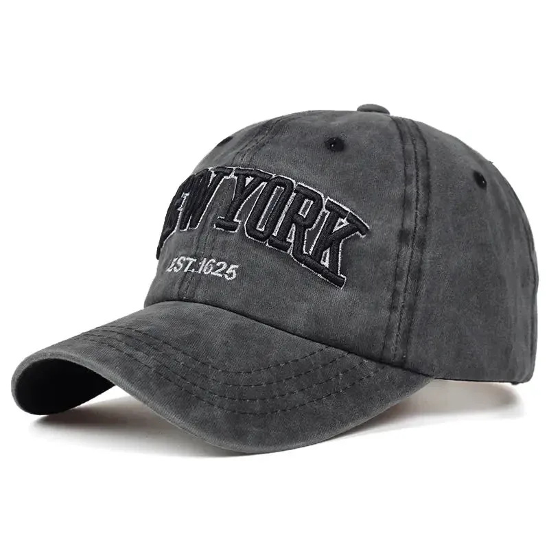 New York Embroidery Baseball Cap - Men's Cotton Hip Hop Snapback Cap for Outdoors Casual Travel, Women's Hat