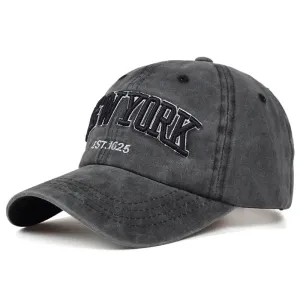New York Embroidery Baseball Cap - Men's Cotton Hip Hop Snapback Cap for Outdoors Casual Travel, Women's Hat