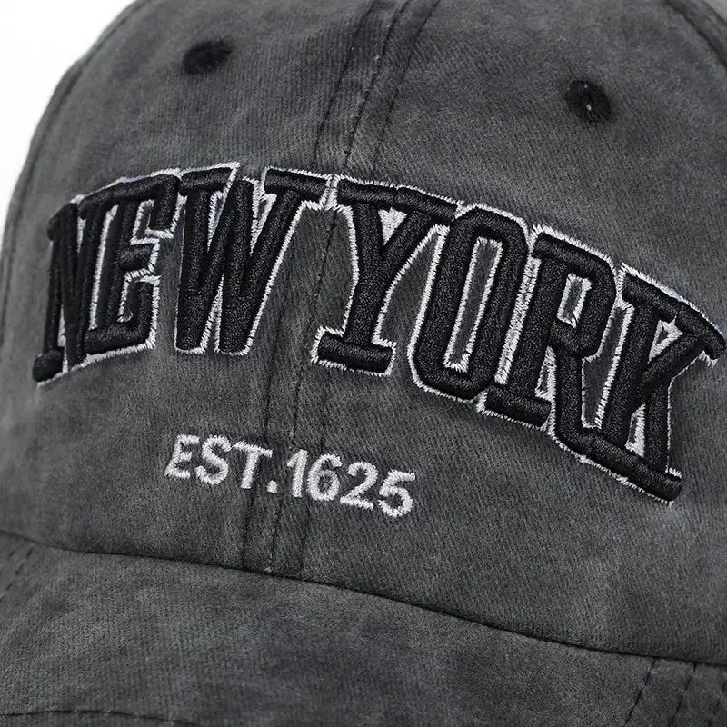 New York Embroidery Baseball Cap - Men's Cotton Hip Hop Snapback Cap for Outdoors Casual Travel, Women's Hat