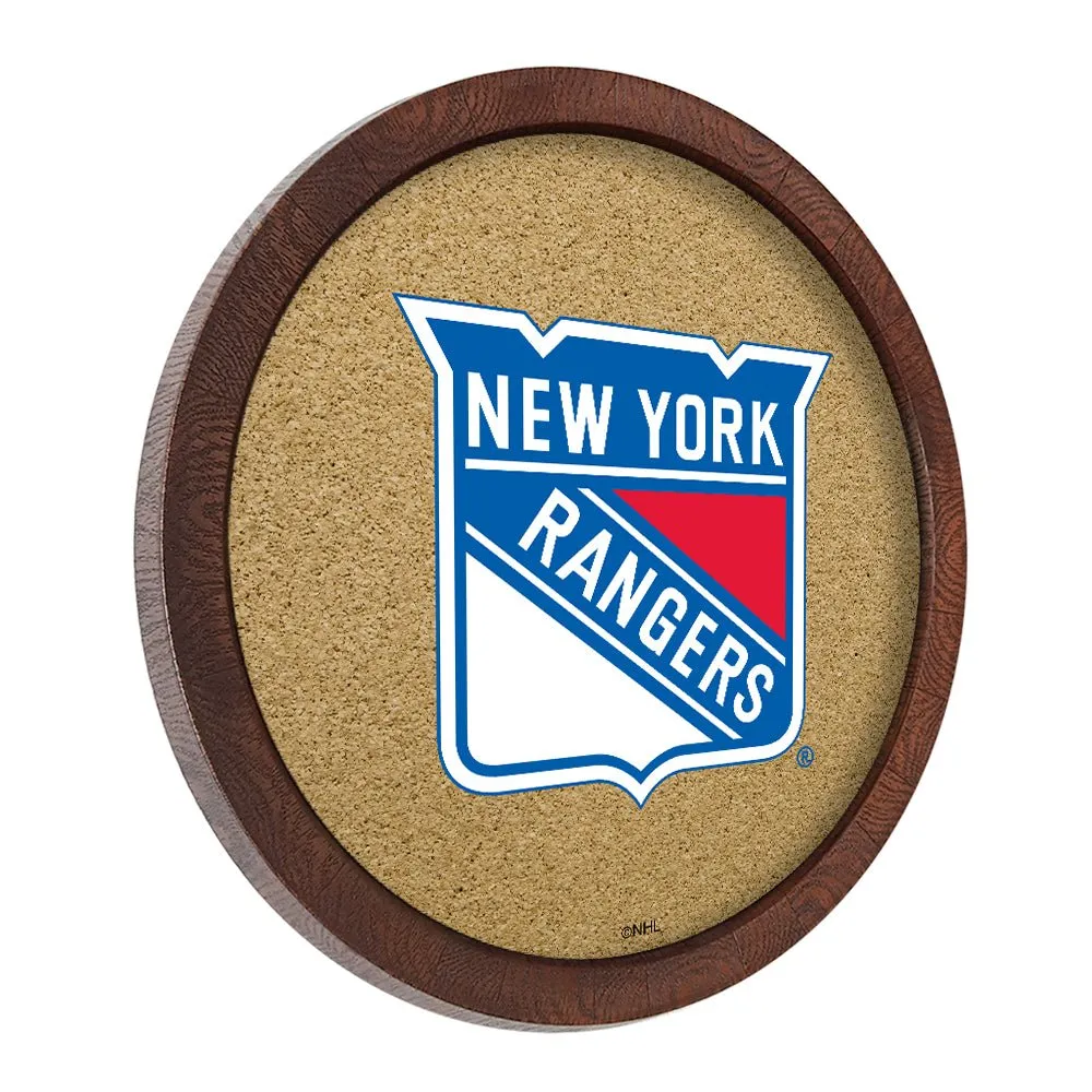 New York Rangers: Barrel Top Cork Note Board