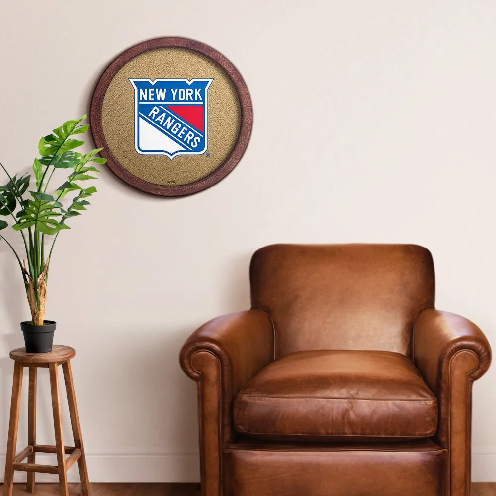 New York Rangers: Barrel Top Cork Note Board