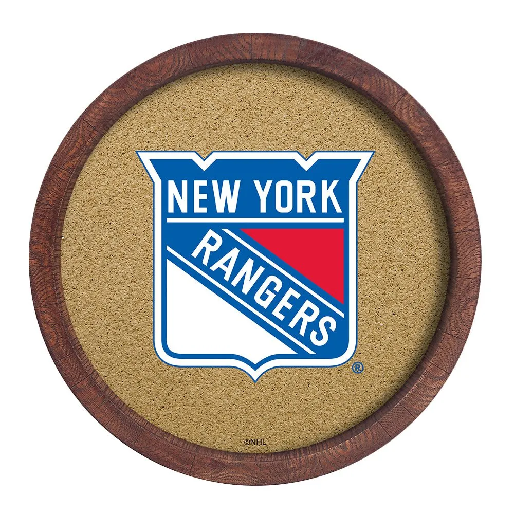 New York Rangers: Barrel Top Cork Note Board