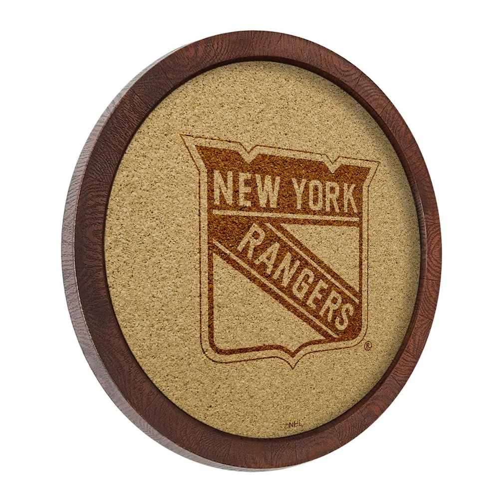 New York Rangers: Barrel Top Cork Note Board