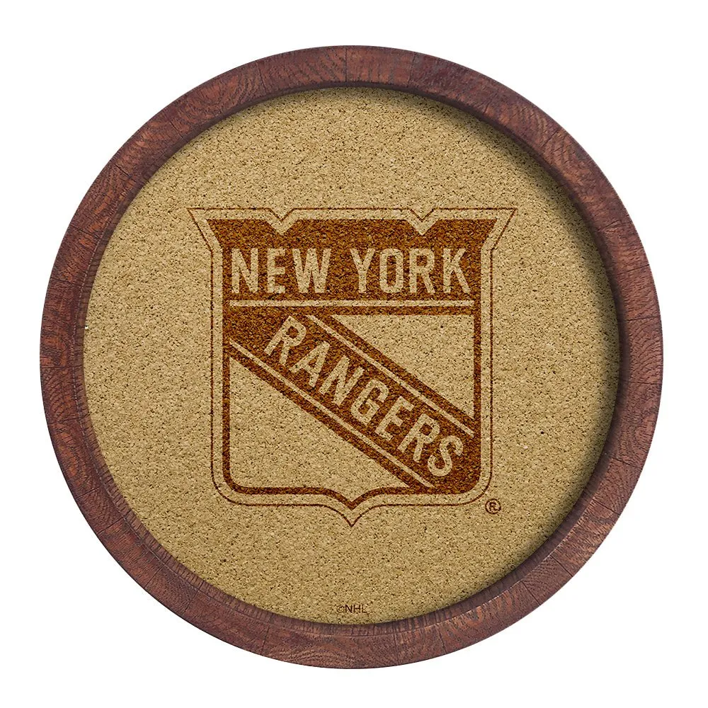 New York Rangers: Barrel Top Cork Note Board