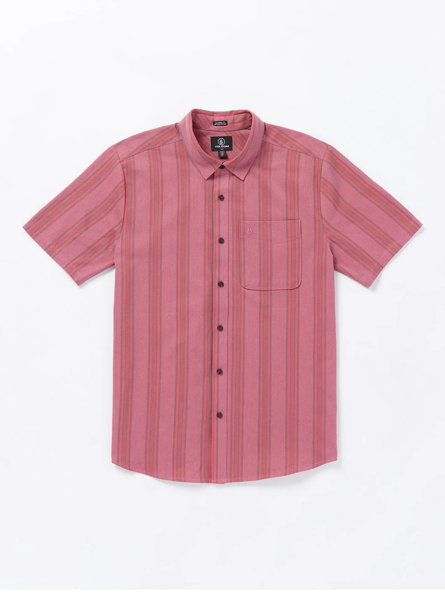 Newbar Stripe Hemd - WASHED RUBY