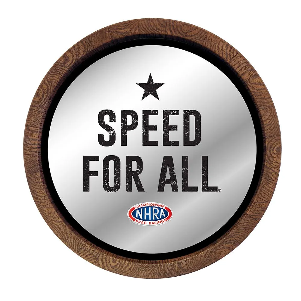 NHRA: Speed for All - Mirrored Barrel Top Mirrored Wall Sign