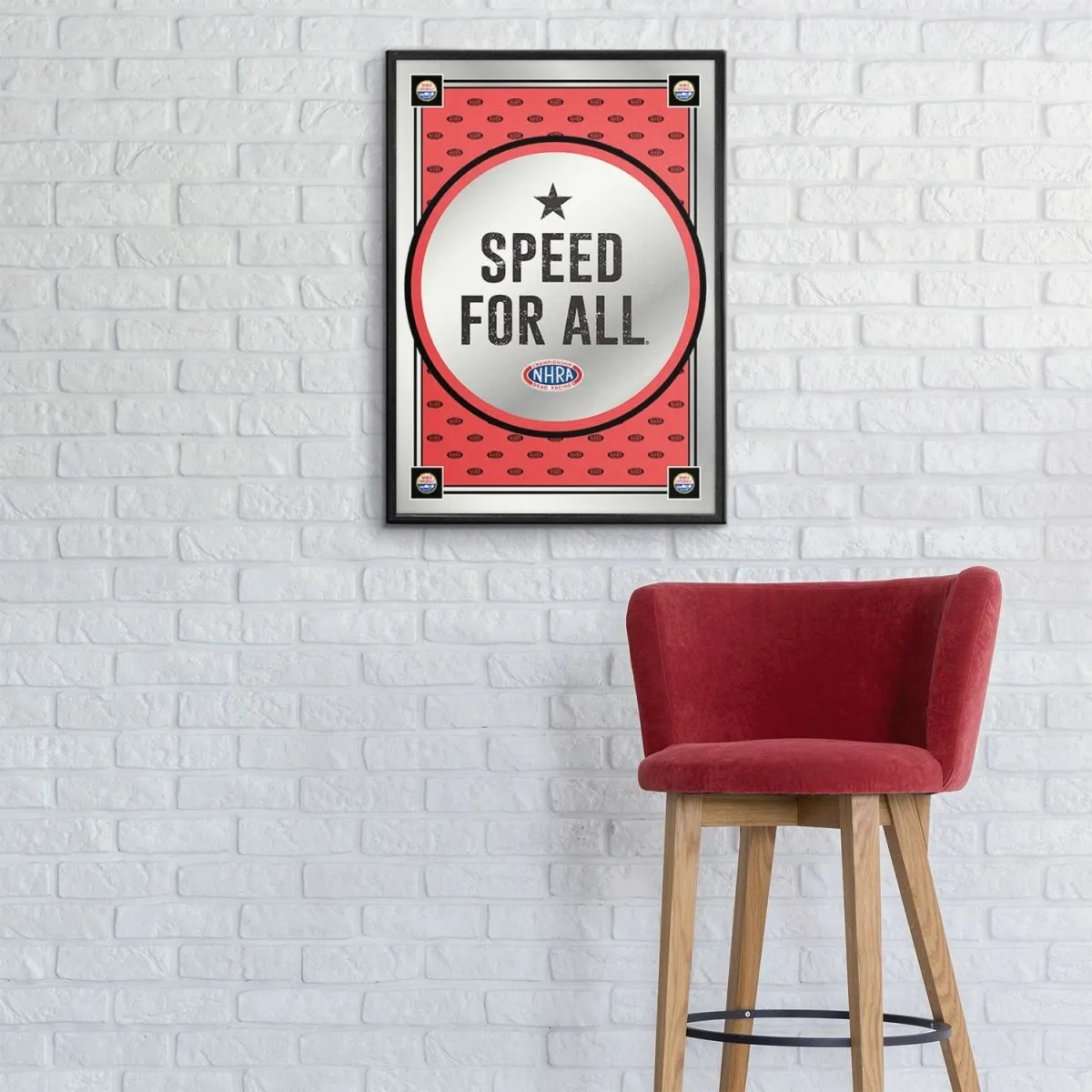 NHRA: Speed for All Team Spirit - Framed Mirrored Wall Sign