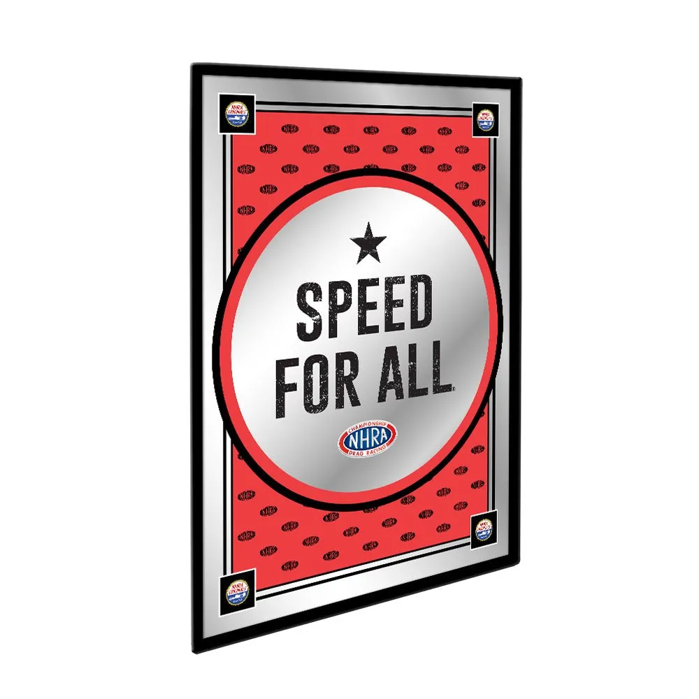 NHRA: Speed for All Team Spirit - Framed Mirrored Wall Sign