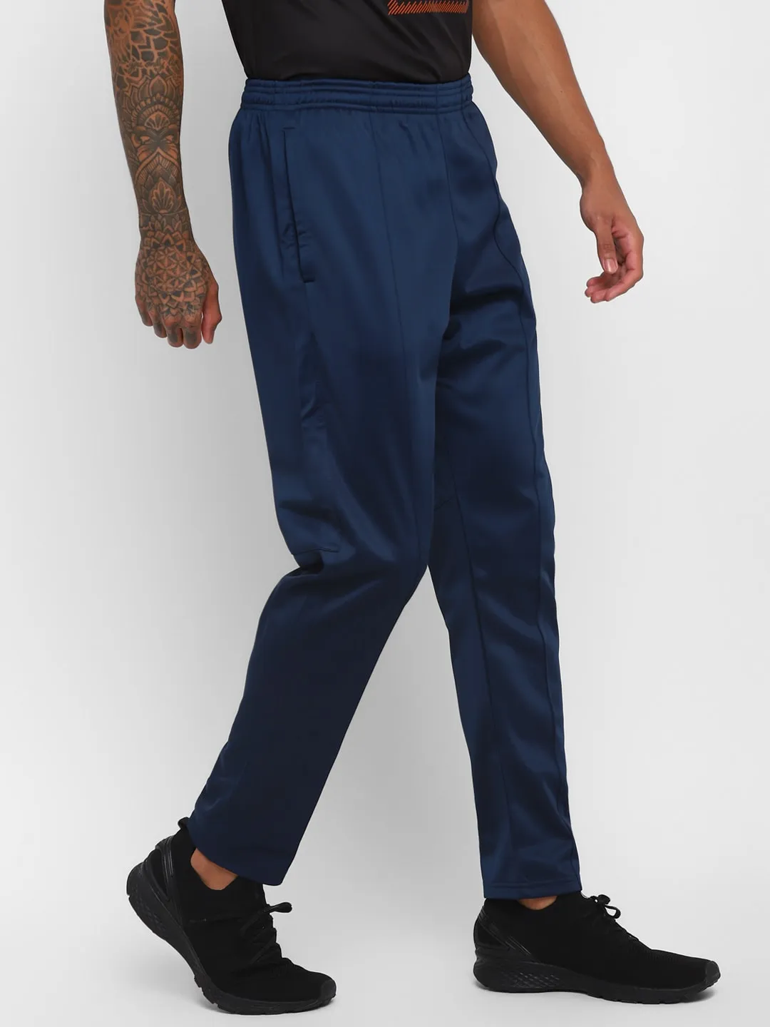 Nivia SuperPoly Lower for Men/Knitted heavy Polyester lower with Zipper Pocketfor Men - Navy