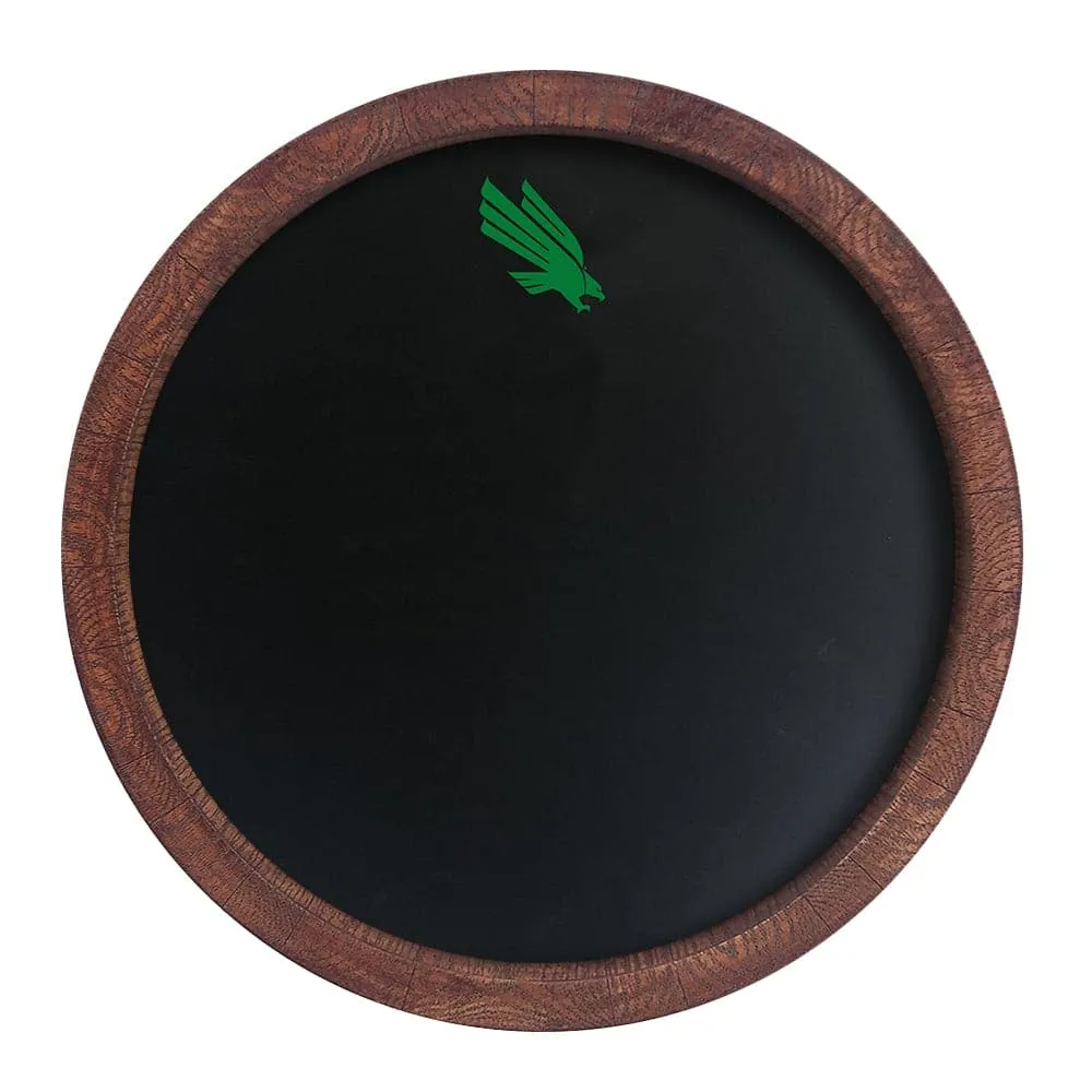 North Texas Mean Green: Chalk "Faux" Barrel Top Sign