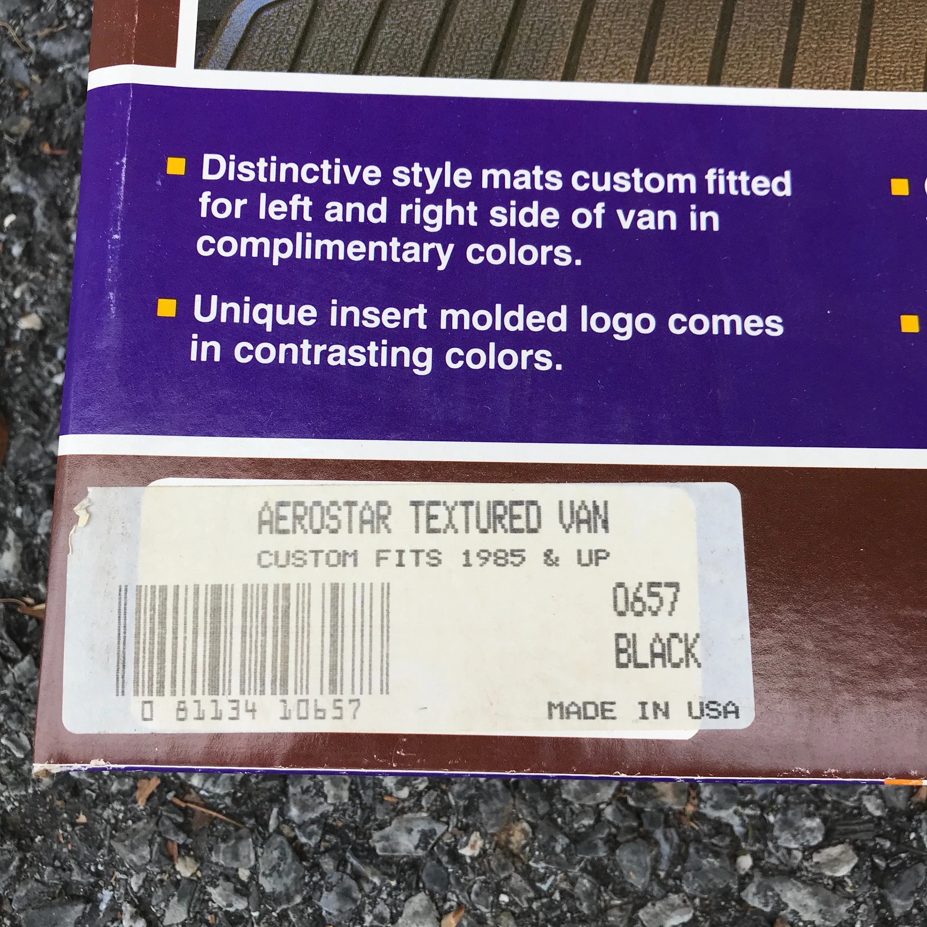 NOS Aerostar Floor Mats - Plasticolor Van Mats