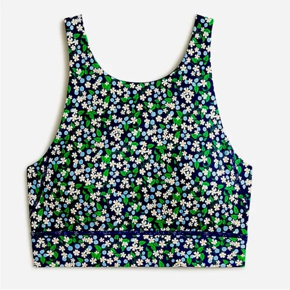 NWT J.Crew Liberty London Karen's Choice Fabric Floral Active Sports Bra  XL