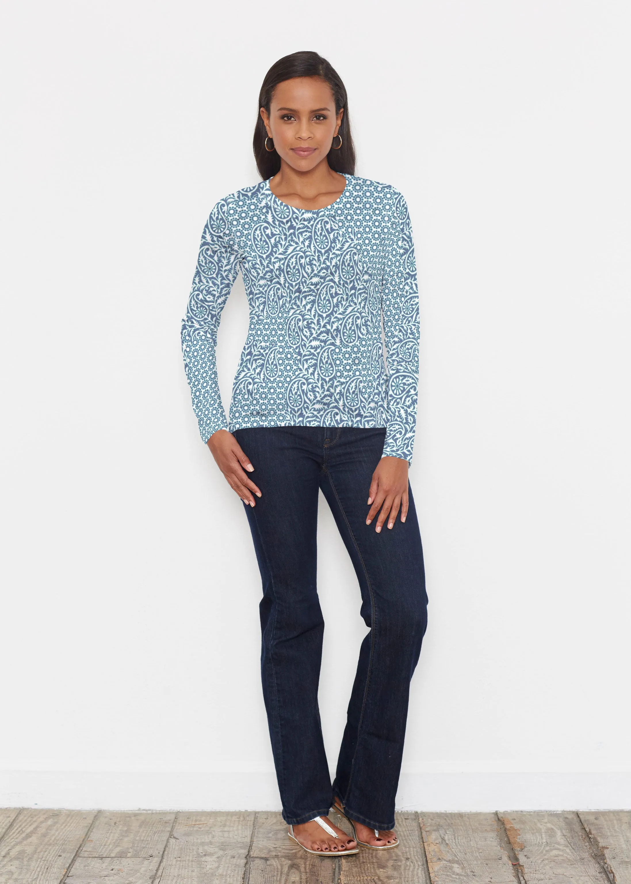 Oakley Blue (8114) ~ Signature Long Sleeve Crew Shirt