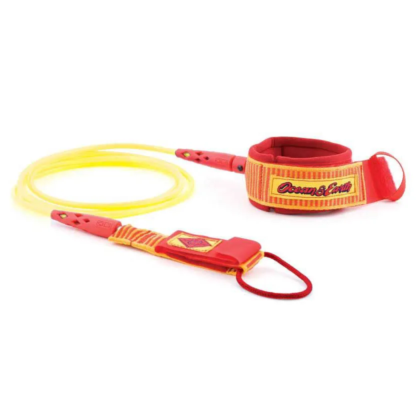 Ocean & Earth Moulded Heritage Comp Leash (6ft-Yellow)